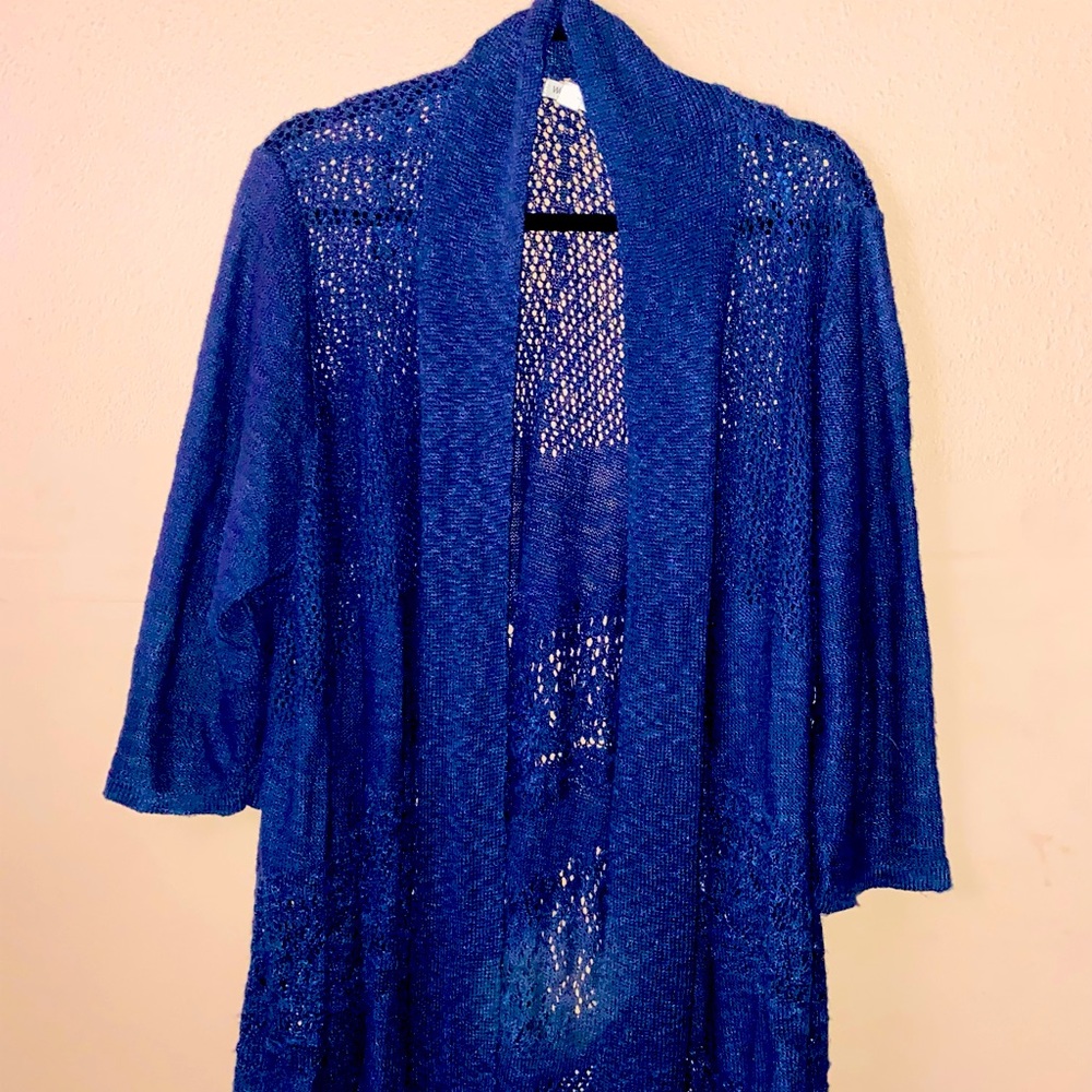 Blue lace cardigan
